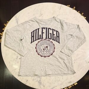 Tommy Hilfiger Kids Light Gray Long Sleeve Tee
